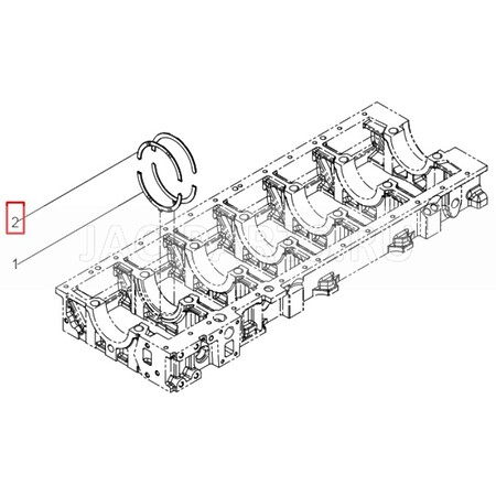 Упорное полукольцо коленвала JAC N350 1000312602