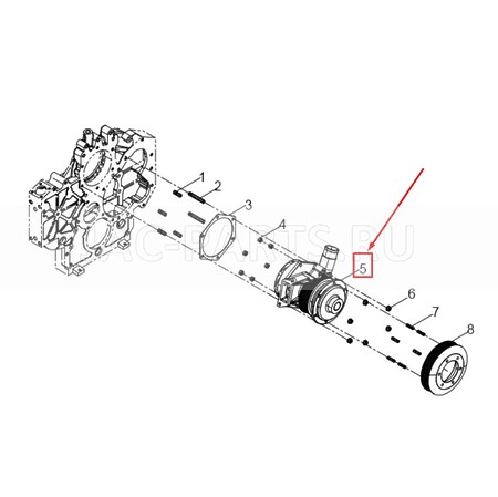 Насос водяной помпа WP10.350 JAC N350 1000402861