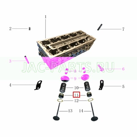 Колпачок маслосъемный сальник клапана HFC4DB2 JAC N25 N35 1003040FB