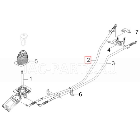 Трос выбора передач КПП JAC N350 1703030Y4L1504