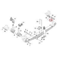 Палец передней рессоры задний JAC N200 2901015G1PK0