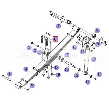 Стремянка передней рессоры JAC N75 2902021LE030