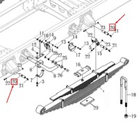 Палец задней рессоры передний и серьги JAC N200 2911015G1510