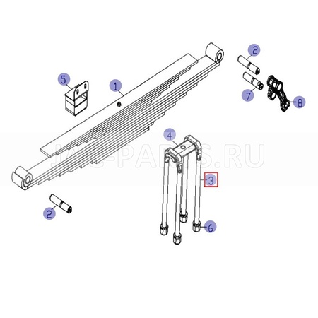 Стремянка задней рессоры JAC N120 2911033G1080 2911033LG018