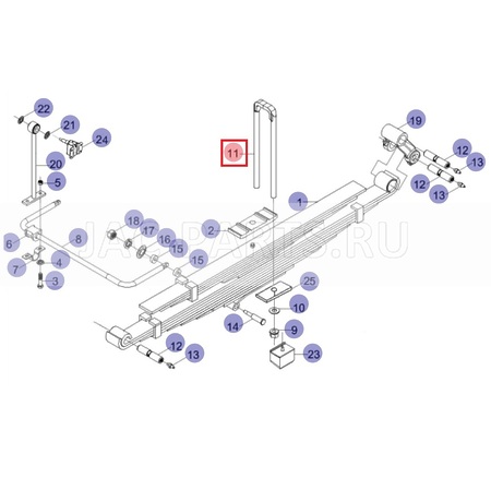 Стремянка рессоры задней JAC N120 2911033LE700