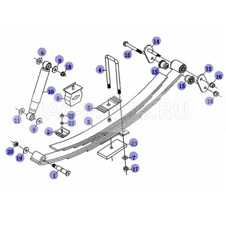 Стремянка задней рессоры JAC N80 2912021LE058