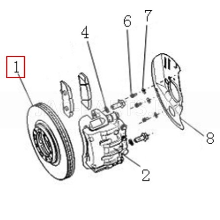 Диск тормозной передний JAC N25 N35 3501030W5030