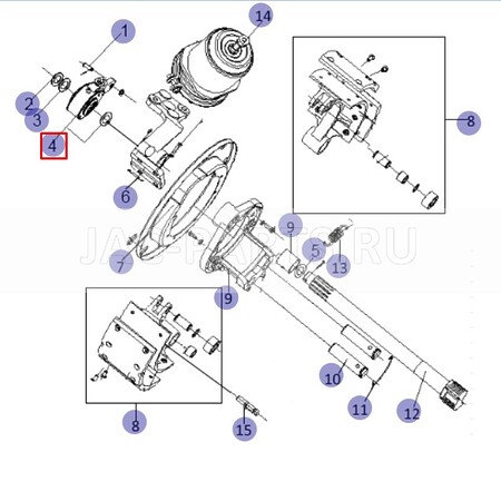 Трещетка тормозная задняя правая JAC N120 3551.31ZG16-040 355131ZG16040