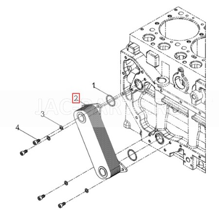 Маслоохладитель ДВС JAC N350 61500010334