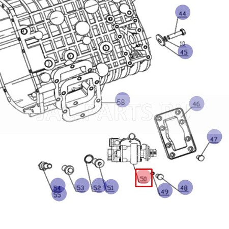 Коробка отбора мощности JAC N120 6G120Q-0000 6G120Q0000