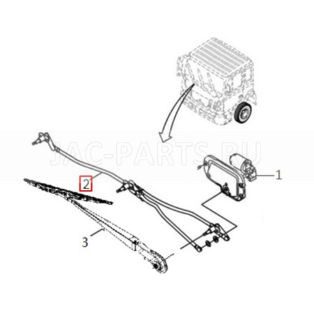 Трапеция стеклоочистителя JAC N350 98120-7A001-0001 981207A0010001