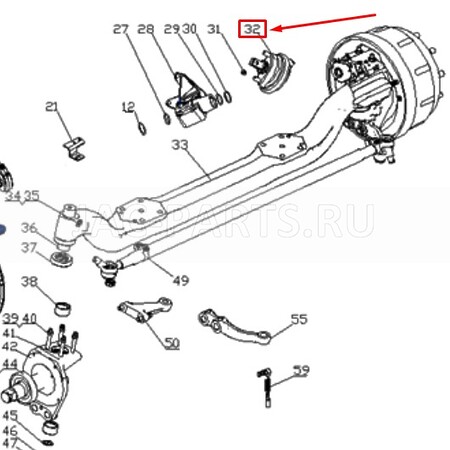 Камера тормозная передняя левая JAC N350 AK35090501GFT2-C AK35090501GFT2C