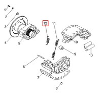 Пружина задних тормозных колодок нижняя JAC N350 AK69000340028