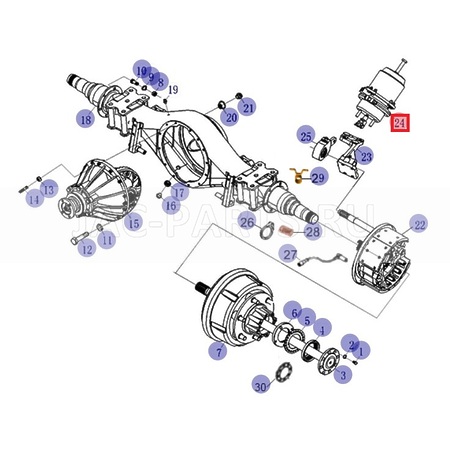 Энергоаккумулятор задний правый JAC N75 BQ01290360