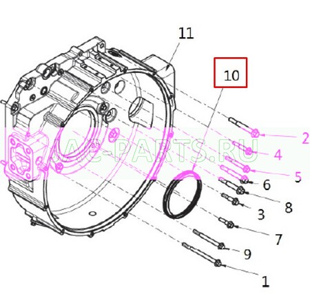 Задний сальник коленвала ISD245-50 JAC N200 C3968563