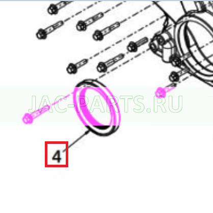 Передний сальник коленвала ISD245-50 JAC N200 C4890832