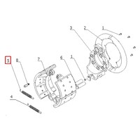 Пружина задних тормозных колодок верхняя JAC N350 HFF3502021CK1BZ